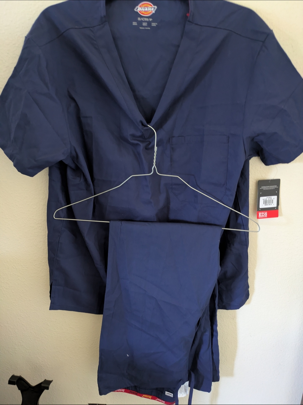 Dickies Navy Medical Scrub Set - V-Neck Top & Pants